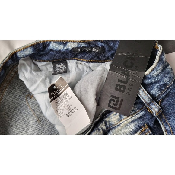 CJ Black Premium Men's Skinny Flex Distressed Jeans- Size 32 x 32 - Picture 2 of 3